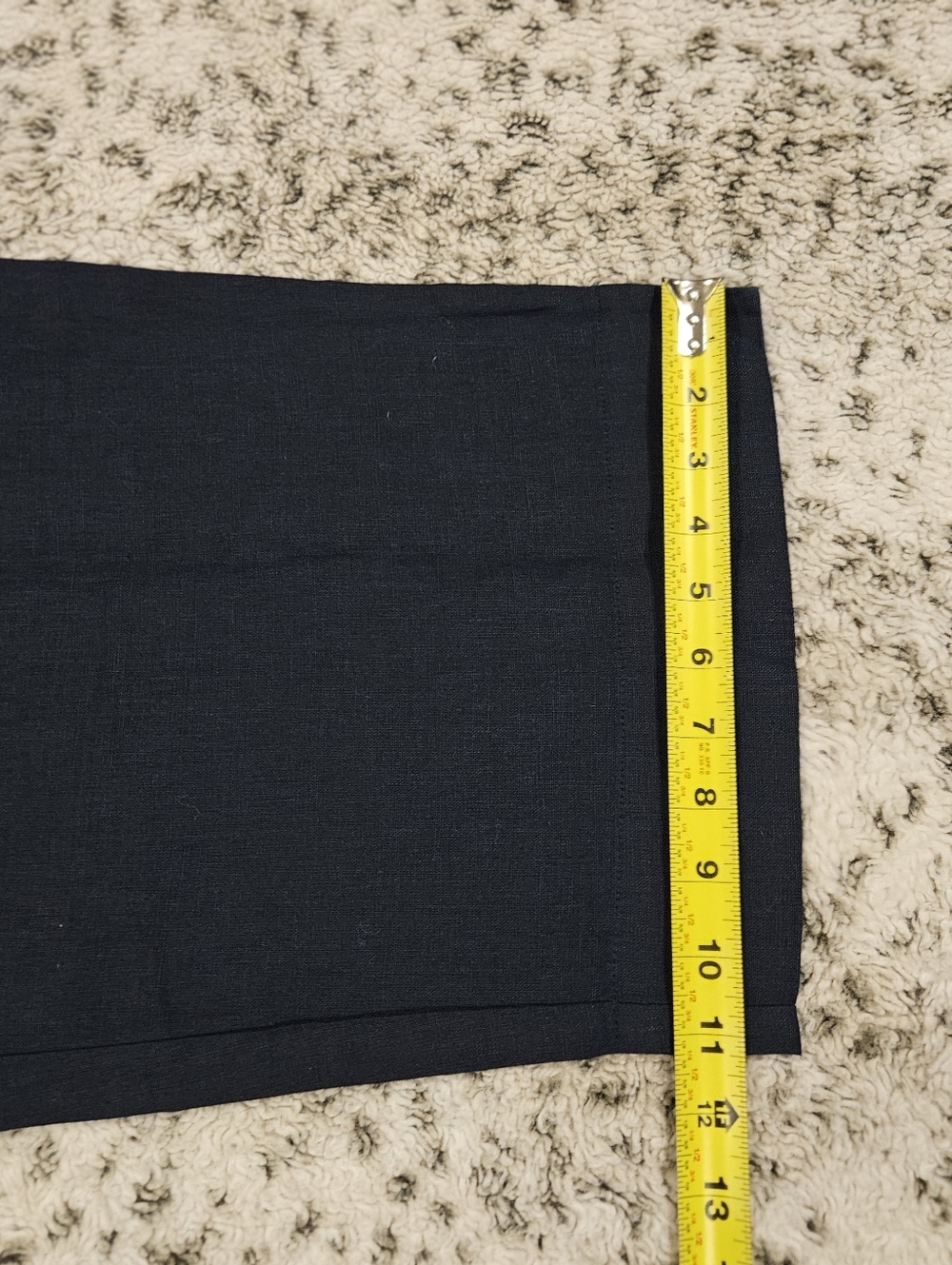 J. Jill Love Linen Dark Blue SZ 3X Pull On Capris W/Pockets 100% Linen - Picture 9 of 10